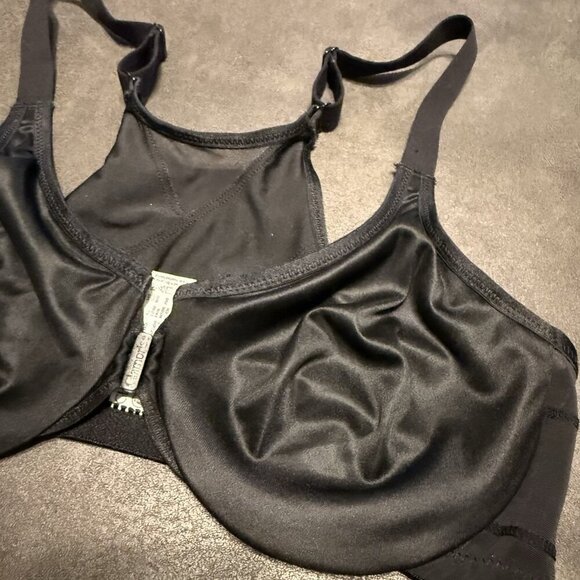 Glamorise Bra Black Women's Plus Size Wonderwire Posture Back Underwire Size 34D - Picture 4 of 6